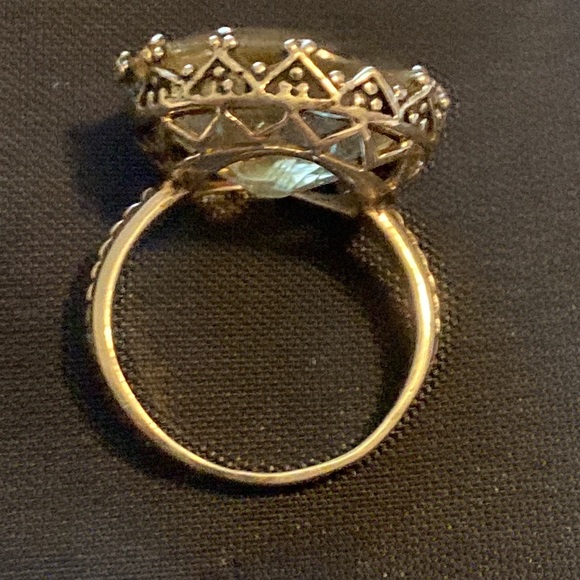 Quartz sterling silver ring size 8 - Picture 2 of 4